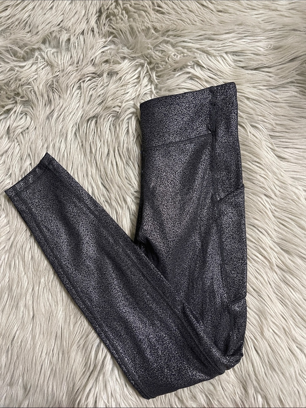 lululemon athletica Metallic Black High-Rise Leggings